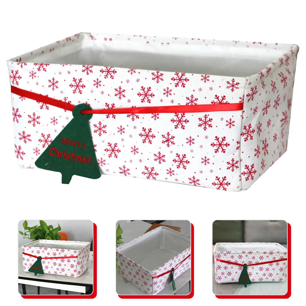 

Storage Christmas Basket Baskets Fabric Foldable Candy Bins Bin Organizer Holiday Wire Hampers Fruit Gift Display Cube