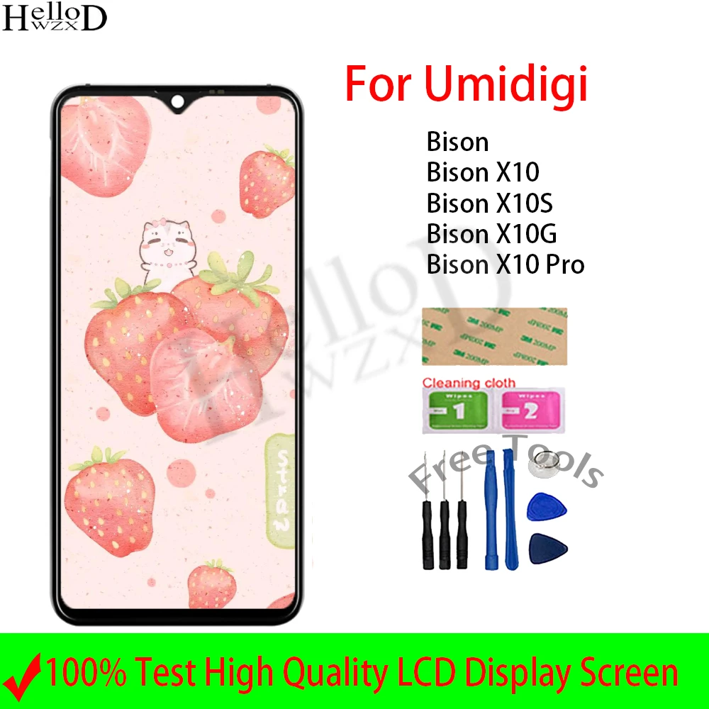 

ЖК-дисплей для Umidigi Bison X10 X10 Pro X10S X10G, инструменты для сборки сенсорной панели