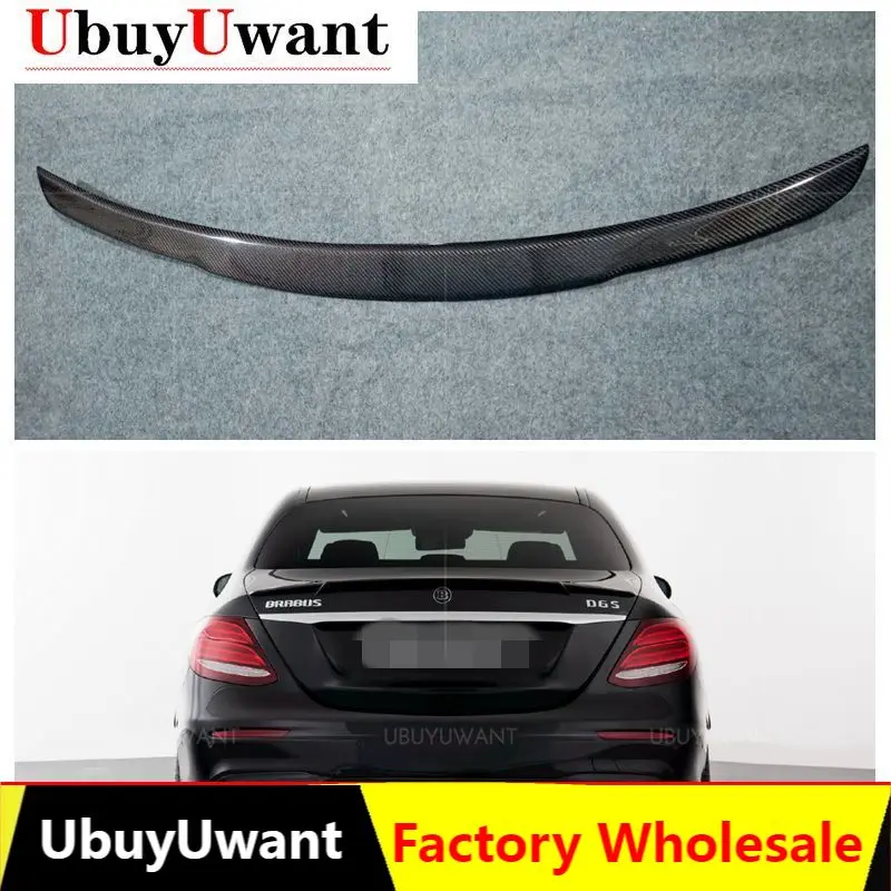 

For Mercedes E Class W213 Sedan 4 Door 2016 - 2019 Carbon Fiber Car Rear Trunk Wing Spoiler Rear Spoiler Wing Boot Lid