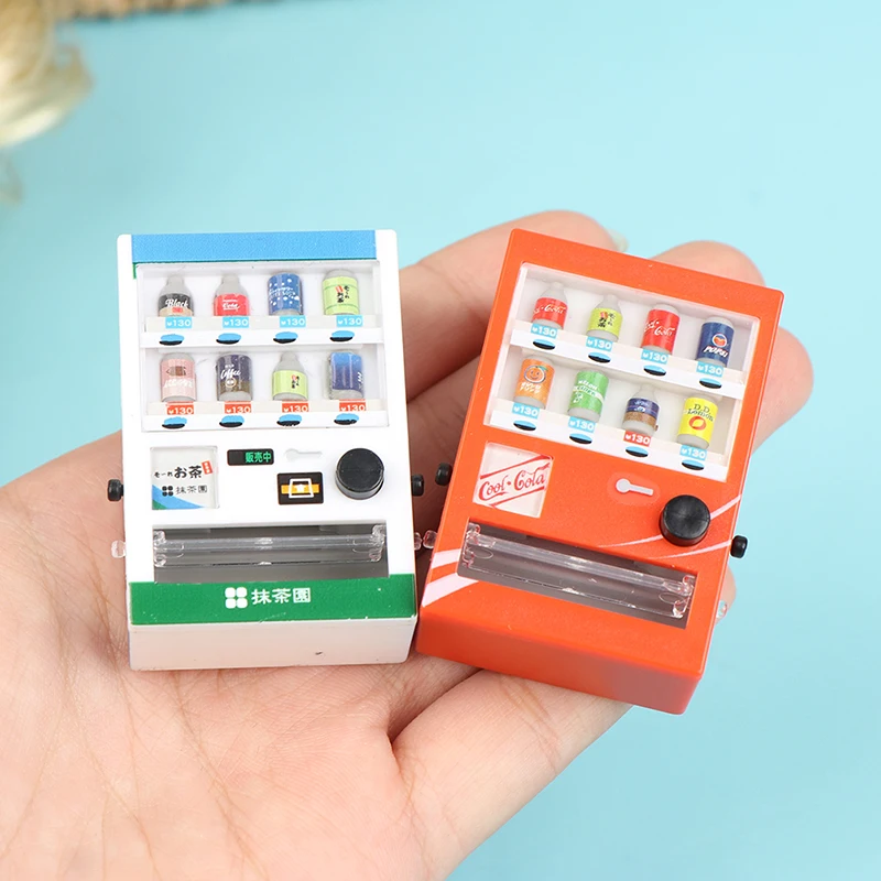 Simulation Drinks Vending Machine Education Learning Shopping Game Boy Girl Play Pretend Doll House Toy simulation mini toys images - 6