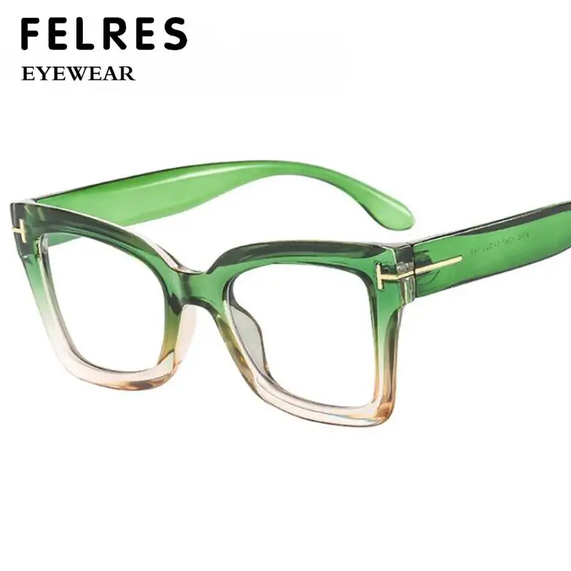 Модные большие квадратные очки для чтения женщин и мужчин градиентные оправы