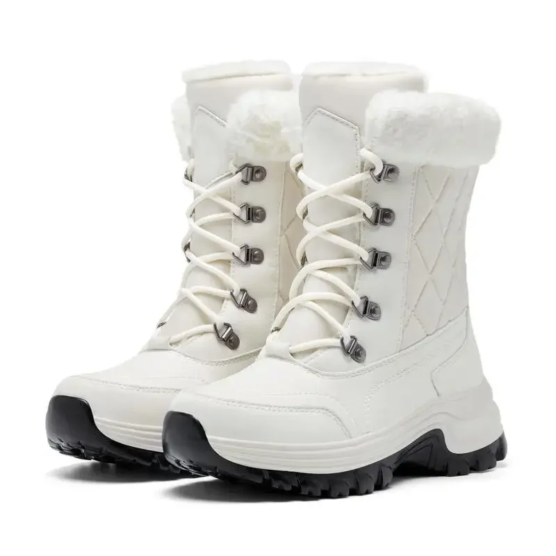 

New Winter Women Boots Thick Fur Plush Women's Snow Boots Platform Keep Warm Ankle Boots Outdoor Waterproo Sneakers Botas Mujer