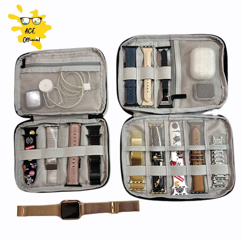 

Профессиональный портативный органайзер для часов Apple Watch, ремешок для путешествий, переносной чехол, ремешок для часов, сумка для хранения, ...