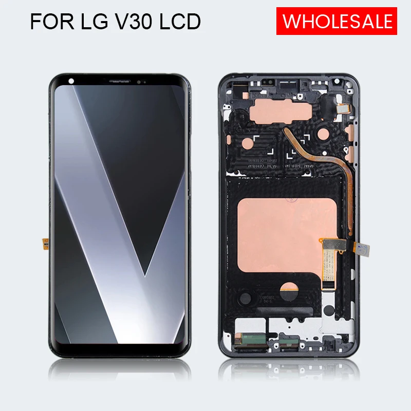 

6.0 Inch VS996 Display For LG V30 Lcd Touch Digitizer Assembly Repair H930 H931 H932 H933 LS998 Screen With Frame Free Shipping
