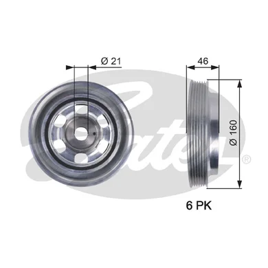 

TVD1081 for crankshaft KASNAGI DAILY II 35C / 50C/65C/65C (04) DAILY III 35C/65C/65C