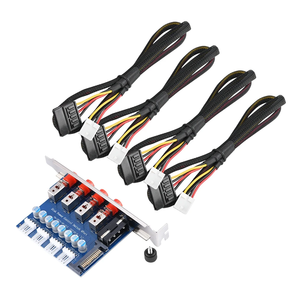 

HDD Power Control Switch Hard Drive Selector SATA Drive Switcher For Desktop PC Computer HDD