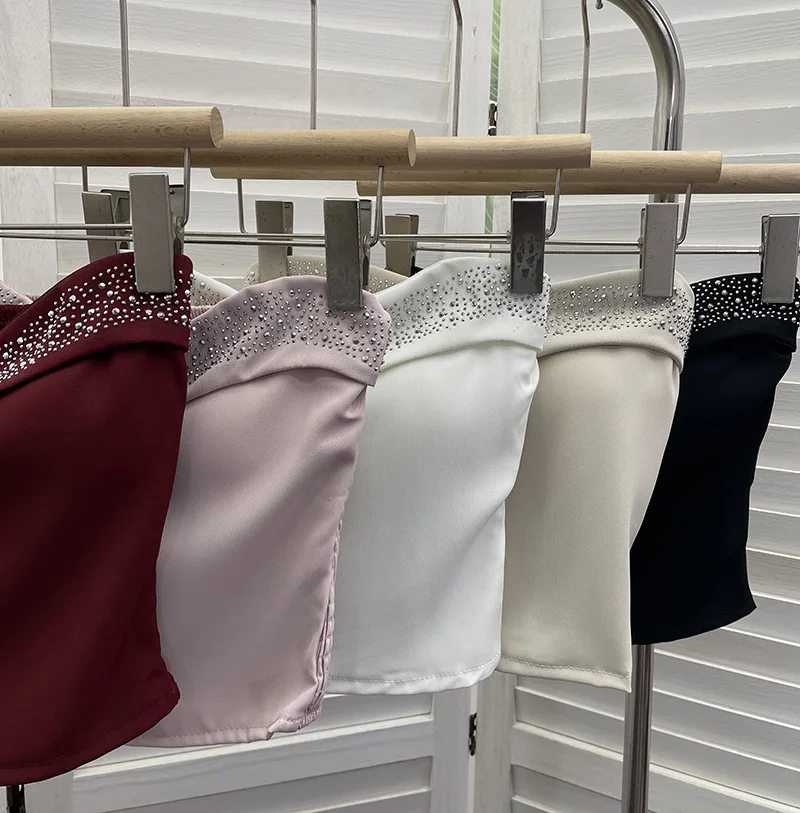 Женский шикарный топ-труба для тяжелой промышленности с бриллиантами и мягким