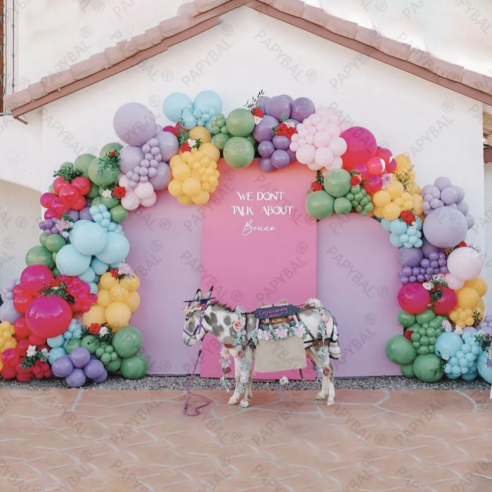 

292pcs Disney Princess Encanto Mirabel Theme House Decor Arch Garland Kit Balloon For Kids Birthday Party Show Globos Supplies
