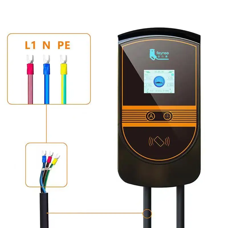 Feyree EVSE Wallbox J1772 адаптер тип 1 кабель 32A 7.6KW EV зарядное устройство 2 настенная