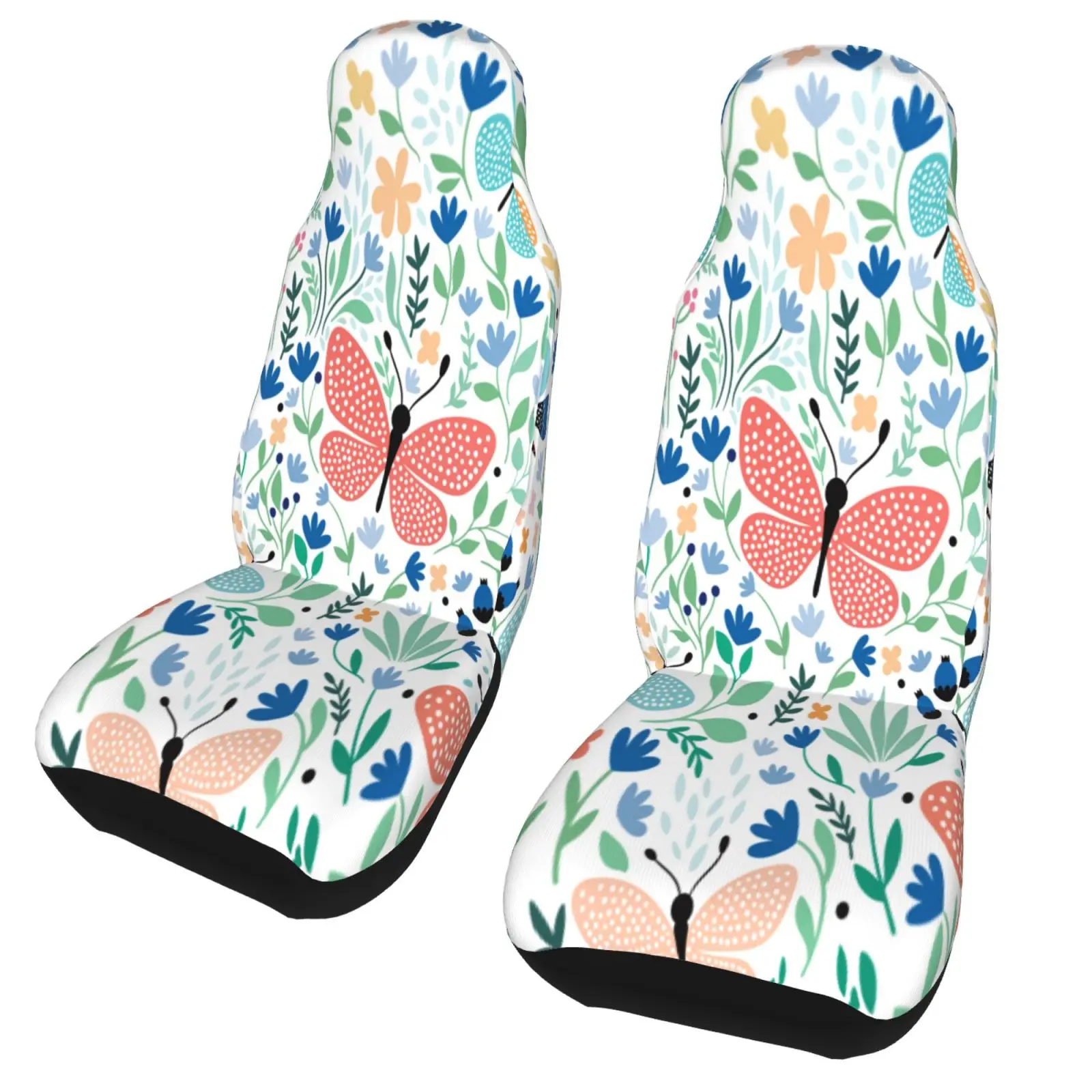

2pcs 3D Butterfly Seat Covers For cat Universal Front Car and Suv Seat Covers Car Accessory