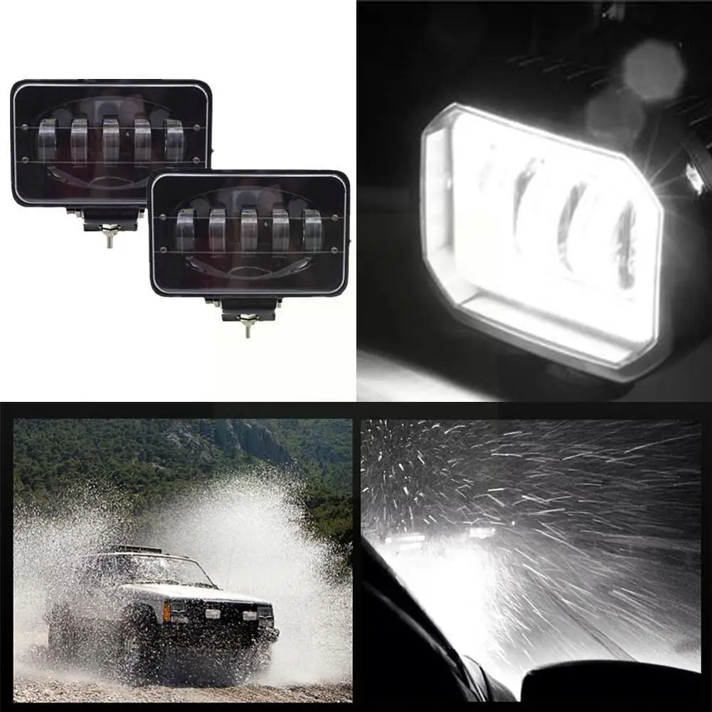 

6D Lens 6 Inch Square LED Work Light For Trailer 4WD ATV SUV UTV Trucks 4x4 Off Road Tractor Working Driving Lights Headlig G3S9
