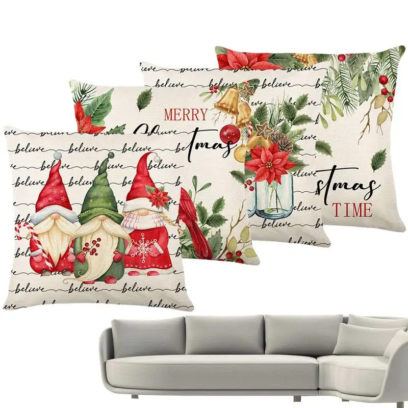 

Christmas Gnome Pillow Covers Christmas Decor Pillow Covers Soft Christmas Decoration Pillow Covers Gnome Pillowcases For Couch