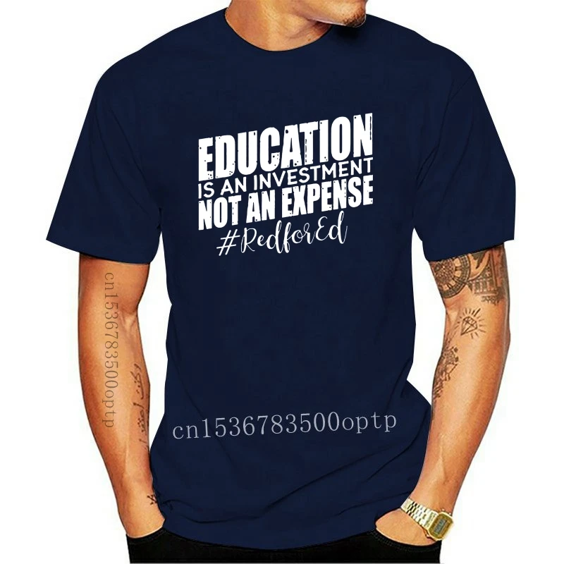 

Man Clothing New Men Tshirt Education Is An Investment #RedforEd T Shirt Classic T Shirt Printed T-Shirt Tees Top