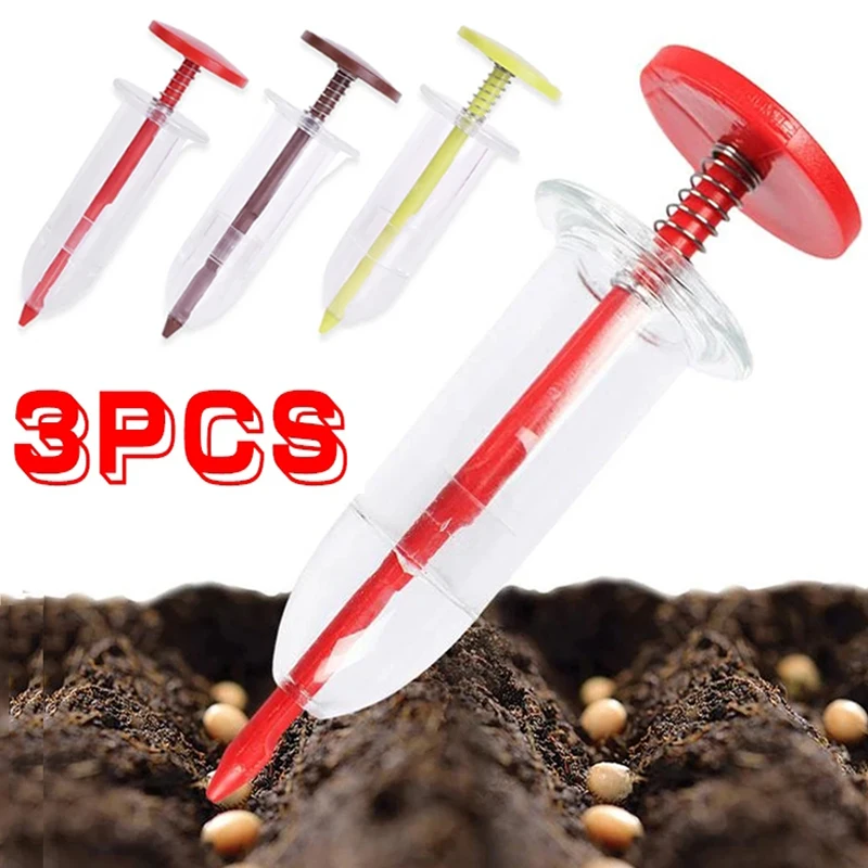 

Mini Plant Seed Sower Adjustable Planter Handheld Manual Flower Grass Syringe Seeder Garden Seeding Dispenser Tools Gardening