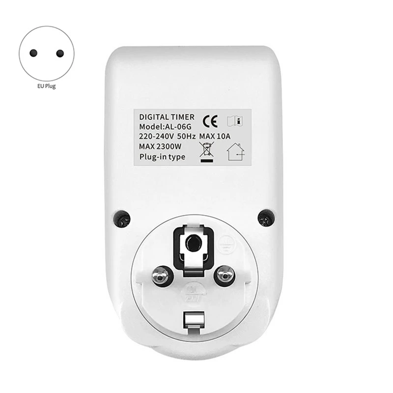 Hot Electric Digital Socket With Timer Plug 220V Time Control Electrical Weekly Programmable EU