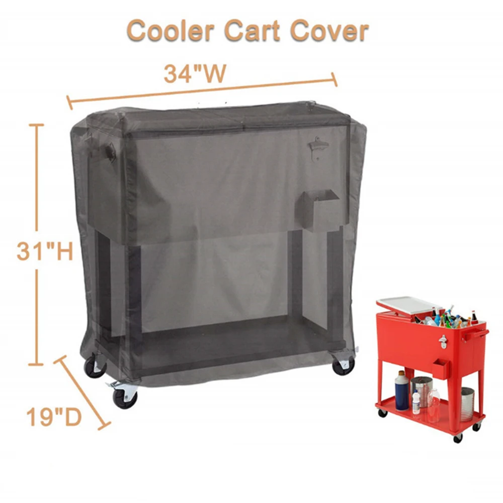Cart Cover With Uv Coating-fits 80 Quart Rolling Coolers For Indoors Outdoors 86*48*79cm