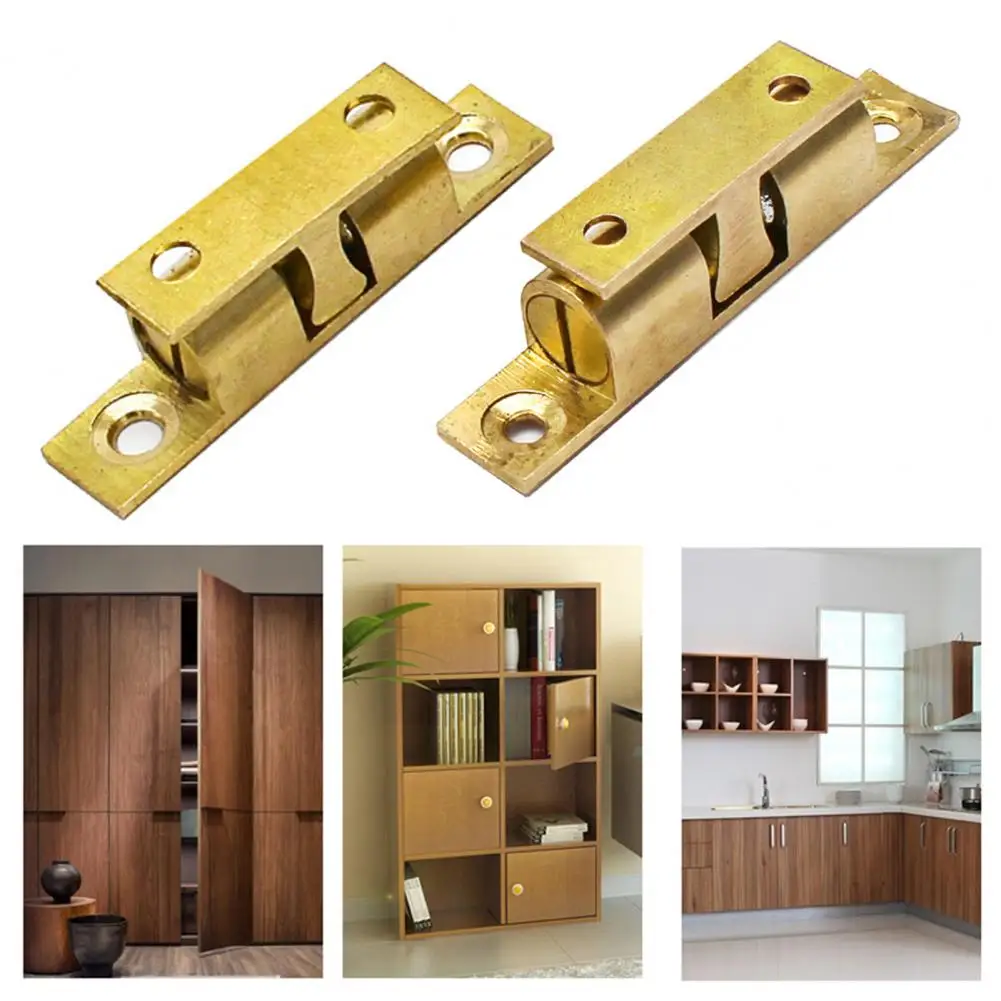 

Closing Latch Rustproof Security KItchen Door Snapper With Free Screws Cabinet Connection Pure Copper Door Snapper For Home