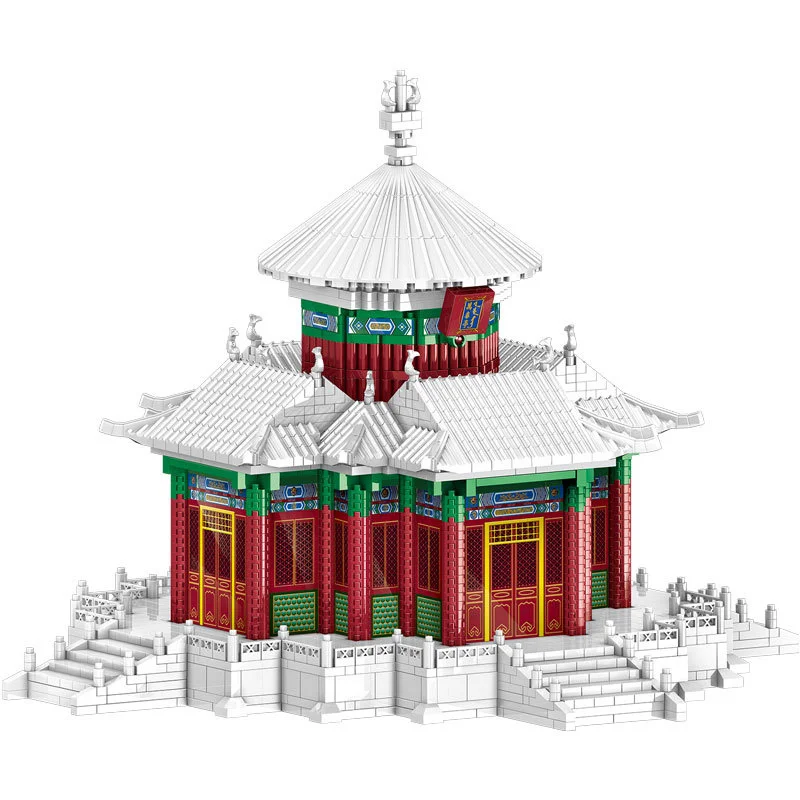 

DIY World Architecture Ancient Emperor Snowy Spring Palace Mini Micro Building Blocks Bricks Educational Toys For Kids Gift