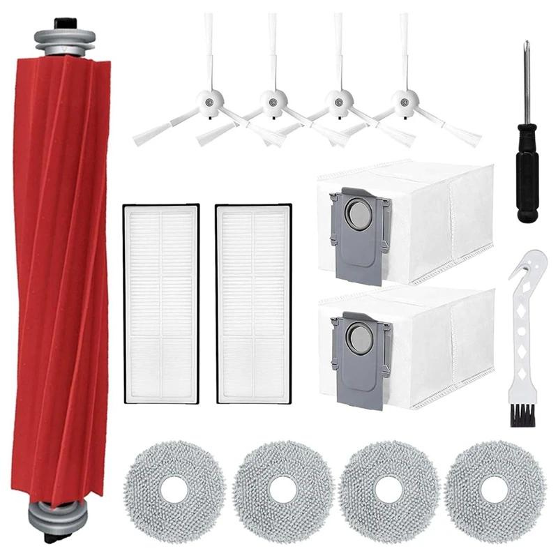 

Accessory Set For Roborock Q Revo/P10 Robot Vacuum Cleaner,Replacement Part With Main Brush Wipes Dust Bags Side Brushes