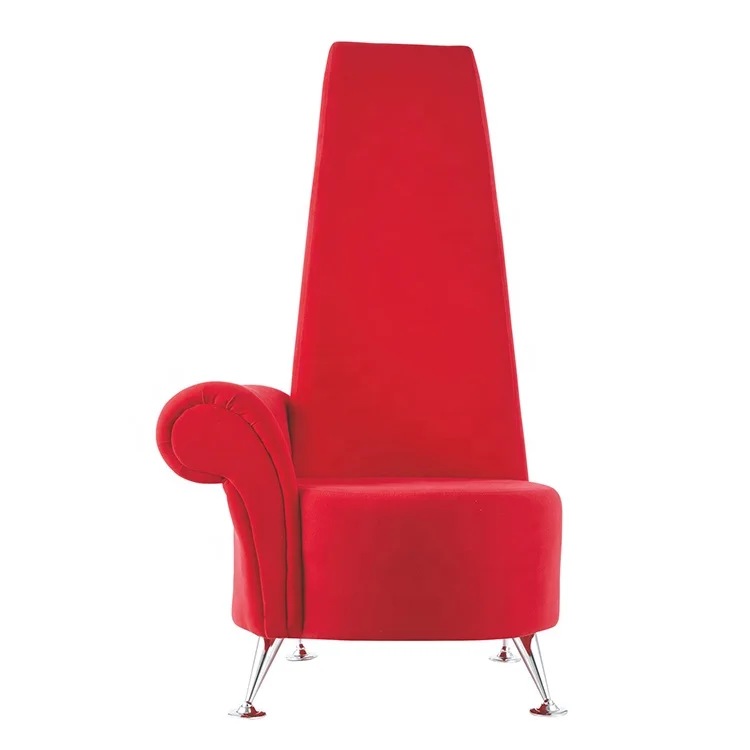 

Кресло для отдыха с высокой спинкой в нордическом стиле, мягкая ткань для гостиной, офисный стул с металлическими ножками