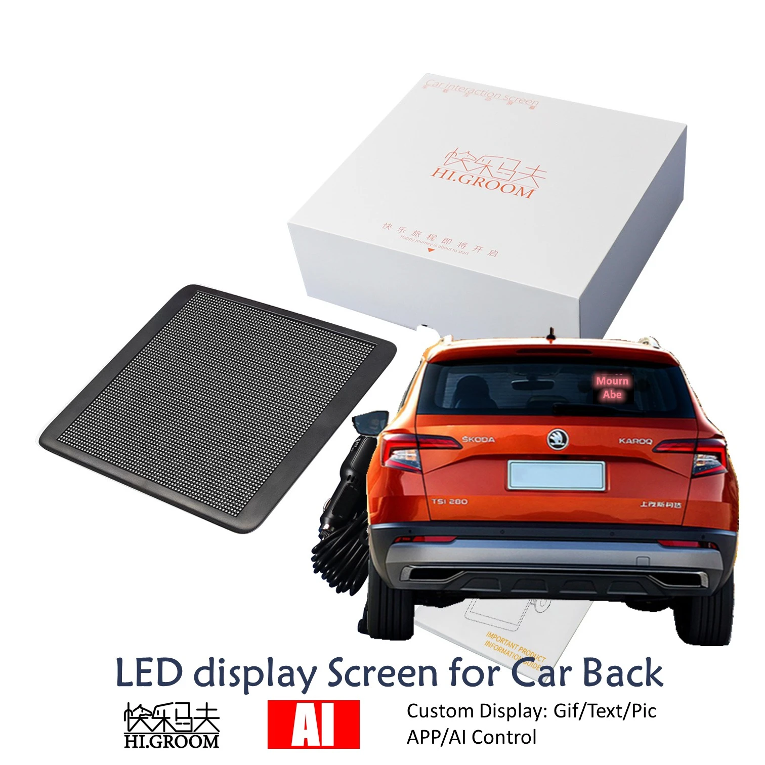 

Shinzo Abe плавный яркий светодиодный знак, светодиодный экран для украшения автомобиля, аксессуары, крутой интерактивный светодиодный экран д...