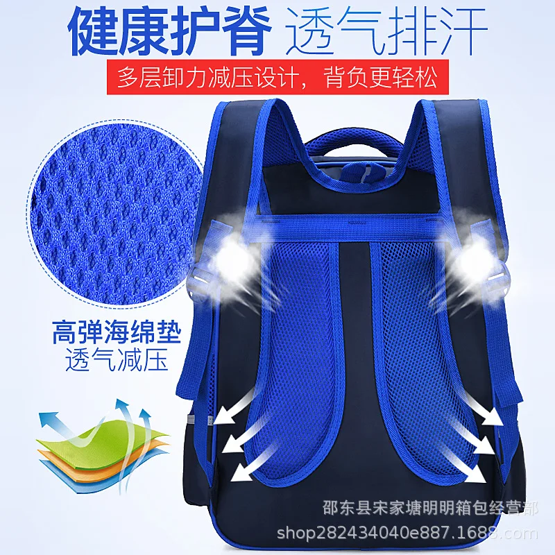 Disney Spider Man children's schoolbag, waterproof material to protect the spine design American captain boy's backpack