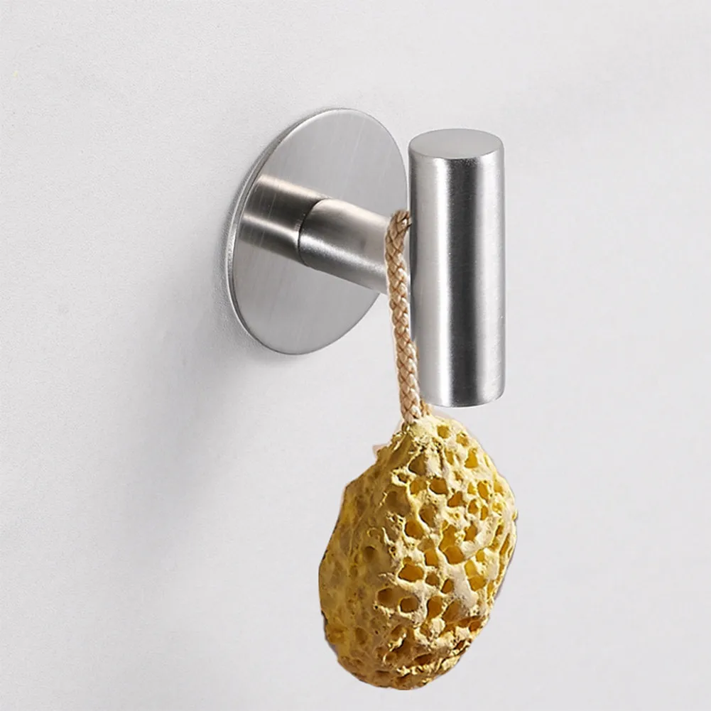 

Bathroom Robe Hook Wall Hook Black/Silver Towel Hook Stainless Steel Coat Hook Rustproof Hook Hanger For Kitchen Hardware