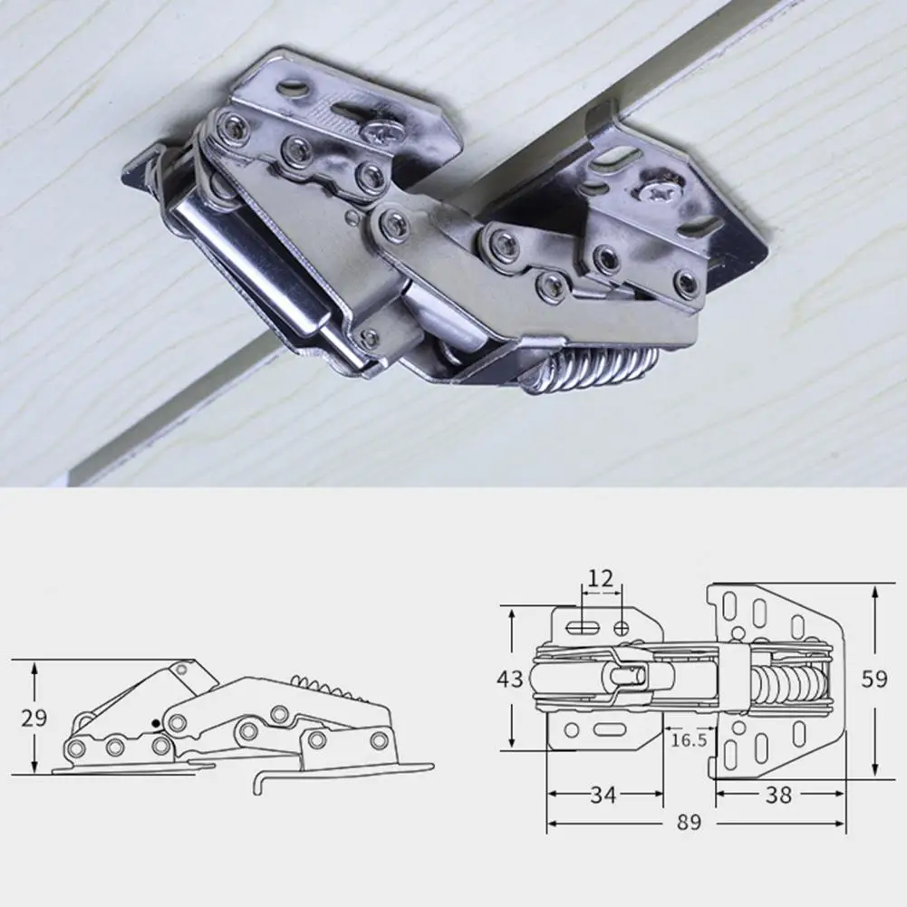 

4 Inch Buffer Hinge Practical Hydraulic Hinge High Strength Spring Hinge Cupboard Door Furniture Hardware for Household