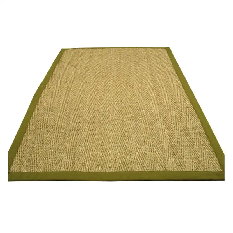 

"Long-Lasting and Durable Maisy 2'6" x 6' Natural/Olive Fiber Seagrass Runner Rug - Perfect Home Decor with Beautiful Design to