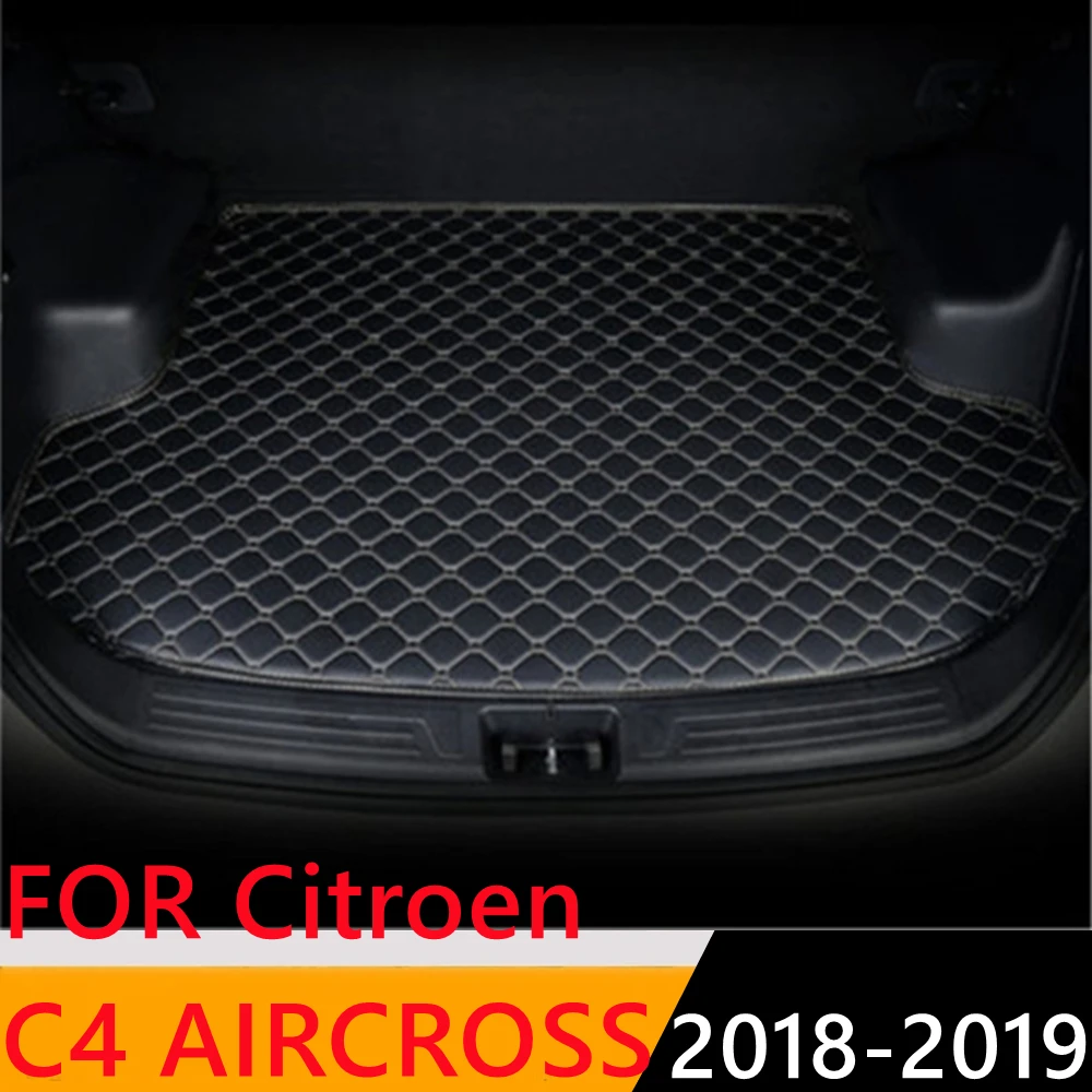 

Sinjayer Car Trunk Mat Waterproof AUTO Tail Boot Carpets Flat Side Cargo Carpet Pad Liner Fit For Citroen C4 AIRCROSS 2018 2019