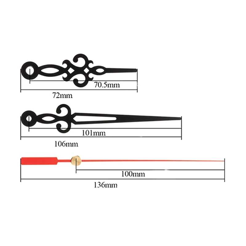 Silent Quartz Clock Movement Long and Short Shaft |