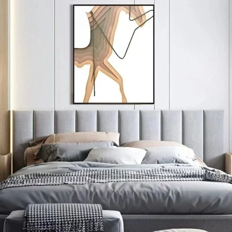 Мебель для спальни с изголовьем кровати 3D Наклейка на стену Королевский размер