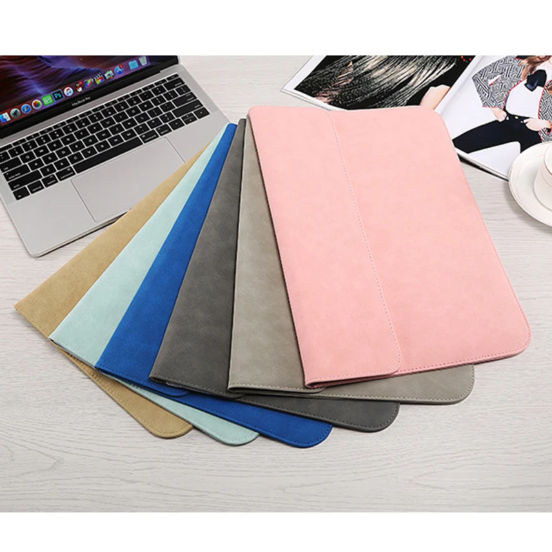 Matte Laptop Sleeve Bag For Macbook Air 13 A1932 11 12 15.4 New Pro 15 Touch Bar Notebook Case For Xiaomi 13.3 15.6 Scrub Cover images - 6