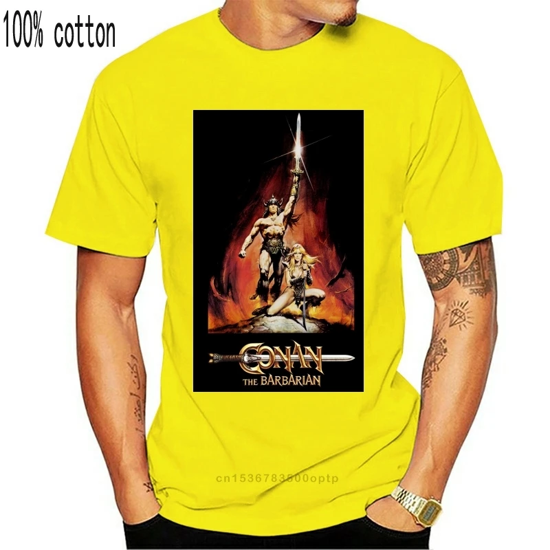 

Мужская футболка Conan Movie из 100% хлопка, классная Повседневная футболка E0094