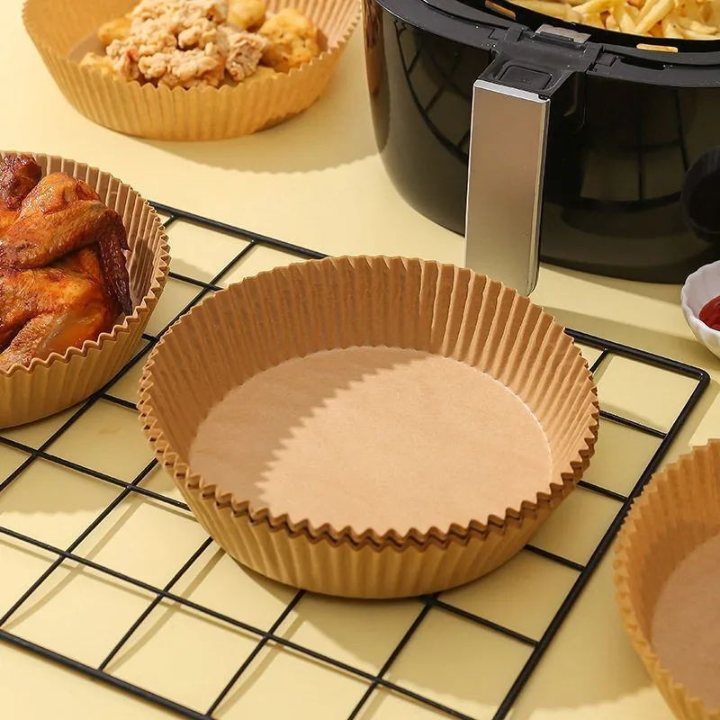 

Special Paper Plate for Air Fryer Household High Temperature Absorbent Paper Pad Food Oven Baking Paper Circle
