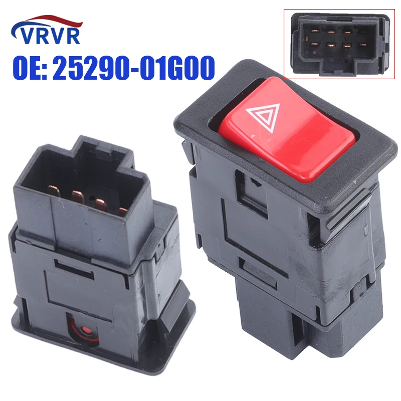 

Переключатель аварийной опасности для Nissan VRVR 25290-01G00 2529001G00, 7 контактов