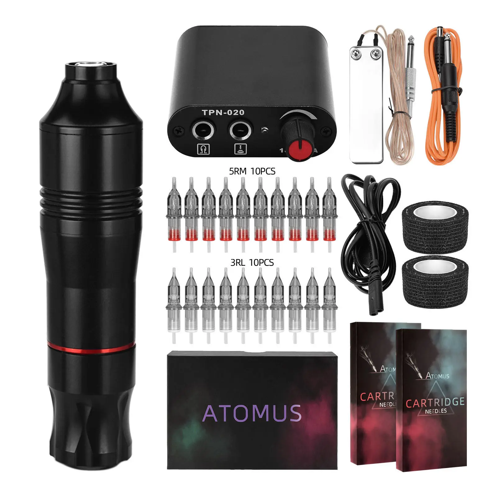 

Double ring hexagonal black mini power tattoo long pen secant fog set tattoo tattoo set WSTZ1224 tattoo supplies tattoo kit