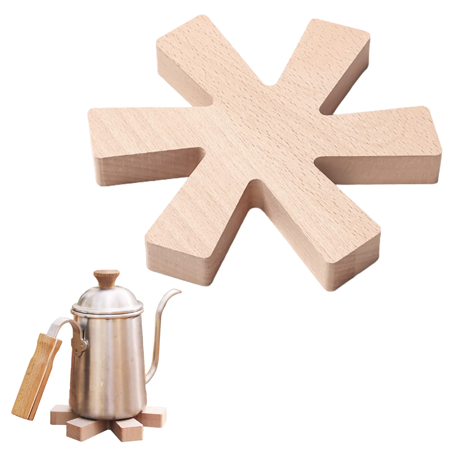 

1 шт., деревянная Нескользящая изоляционная подставка со снежинками