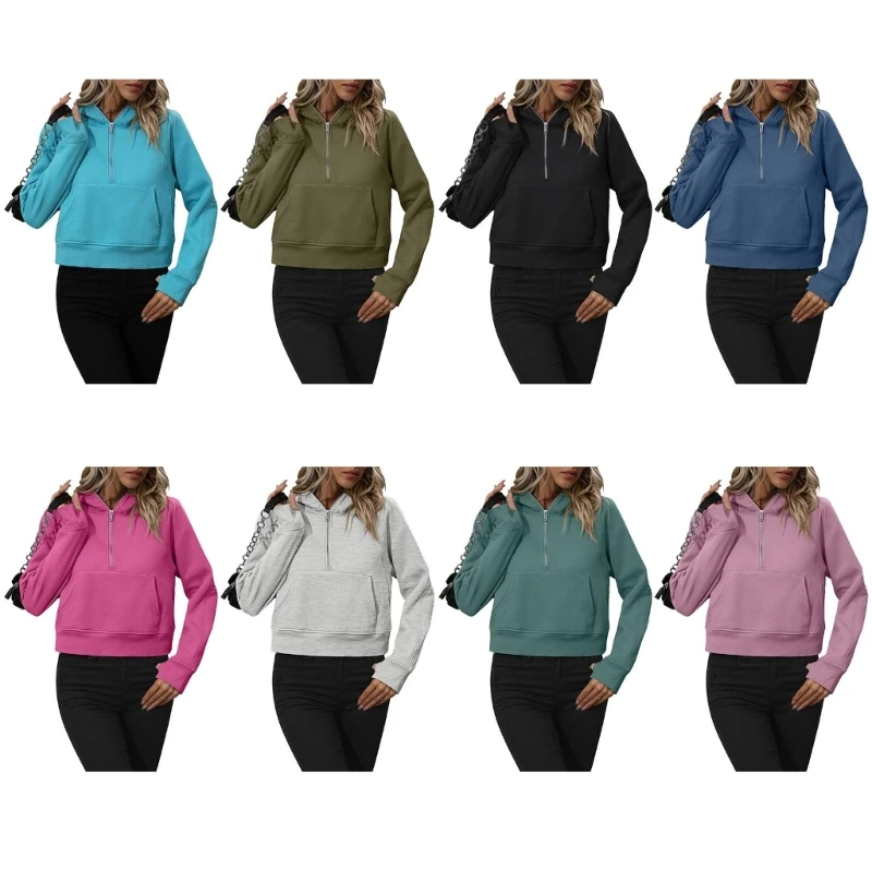 

95AB осенний вязаный пуловер, свитер для женщин, пушистый теплый свитер, топ с большим карманом, спортивная толстовка с на для