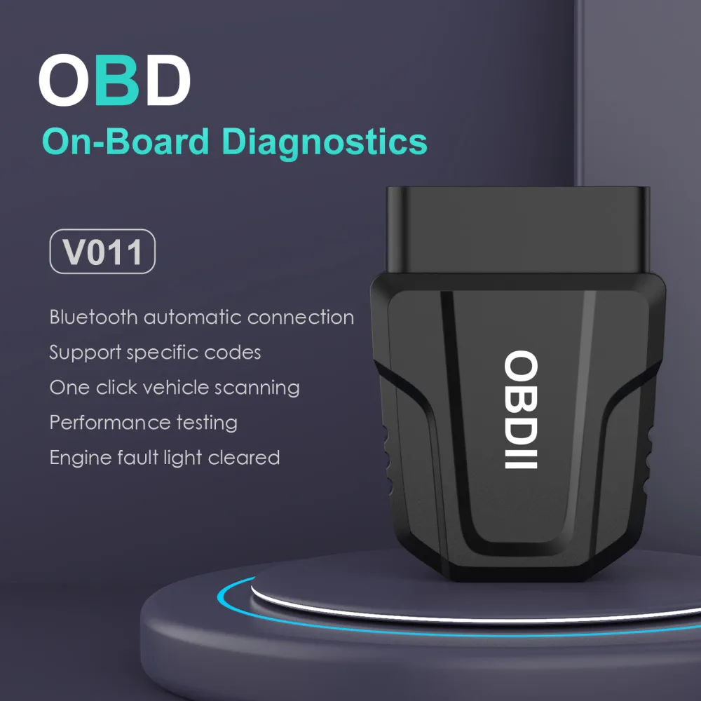 V011 OBDII Новый ELM327 Bluetooth 5.4 Быстрая диагностика 25K80 Чип OBD2 Сканер Clear Car Faults для IOS/Android