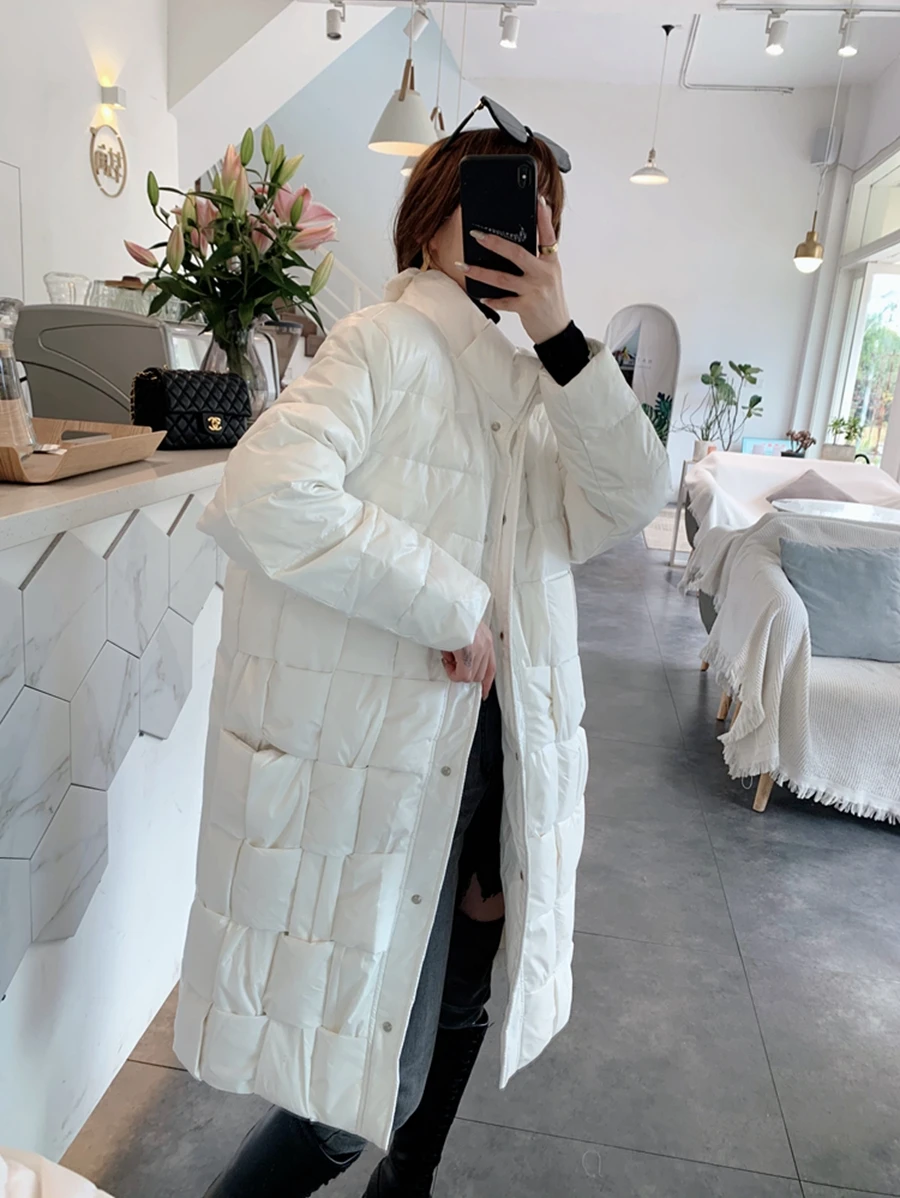 New Women Long Down Jacket Casual Style Autumn Winter Coats And Parkas Female Outwear