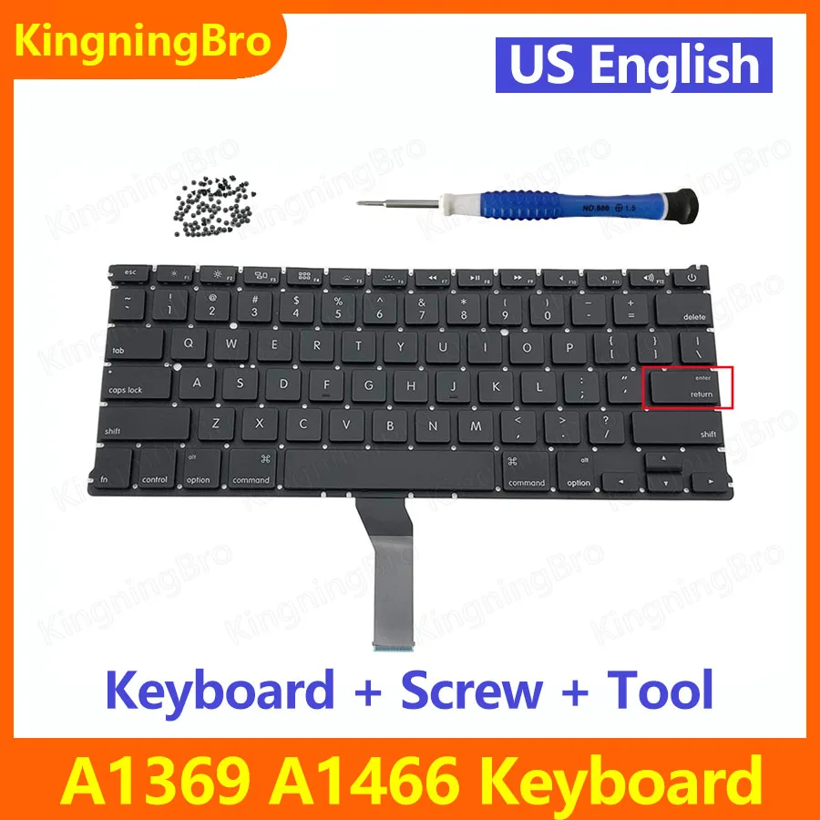 

Новая клавиатура A1369 A1466 для Macbook Air, 13 дюймов, сменная клавиатура с винтовой отверткой, 2011 2012 2013 2014 2015 2017 года