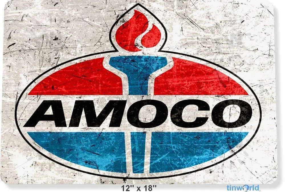 LINQWkk Amoco заправочная станция насос Декор стены Искусство гараж автомагазин 8X12 дюймов Matel жестяной знак домашний декор стен