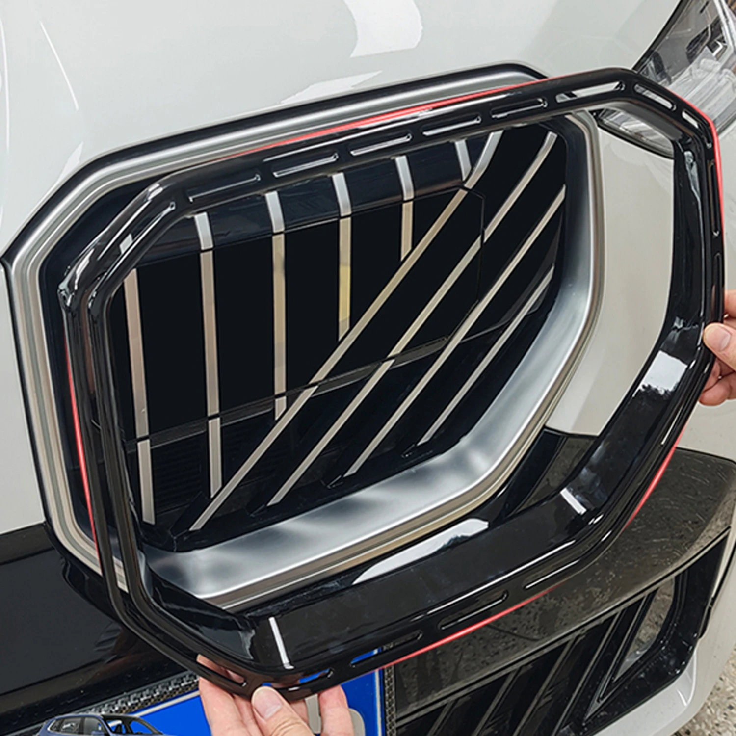 

Для BMW X3 (G45) 2024 2025 автомобильные аксессуары ABS передняя центральная решетка автомобиля накладка 2 шт.