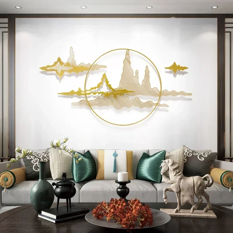 Allway Настенное украшение Подвеска Гостиная Диван Фон Свет Роскошный железный