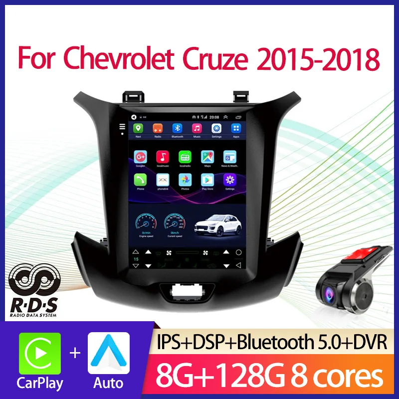 

Android Tesla Style Car GPS Navigation For Chevrolet Cruze 2015-2018 Auto Radio Stereo Multimedia Player With BT WiFi Mirror