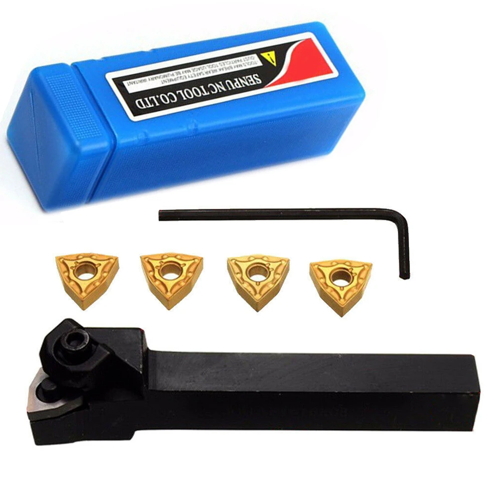 

5 Inch MWLNR2020K08 Bracket+Wrench+4pcs WNMG0804 Carbide Blade Set For Metal Processing Lathe Metalworking Tool