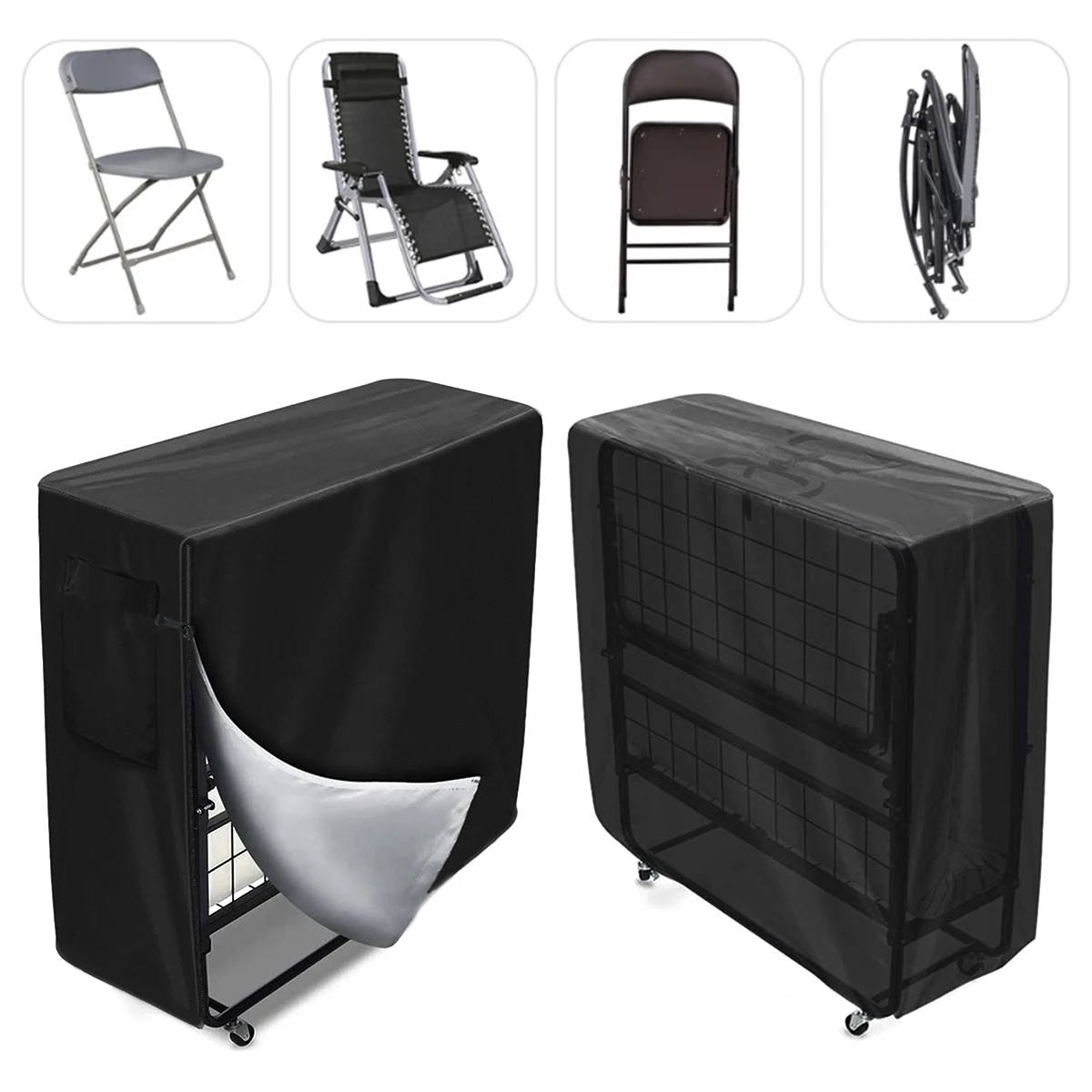 

Задняя крышка из ткани Оксфорд 210D с завязкой и молнией, водонепроницаемая и Пыленепроницаемая Складная