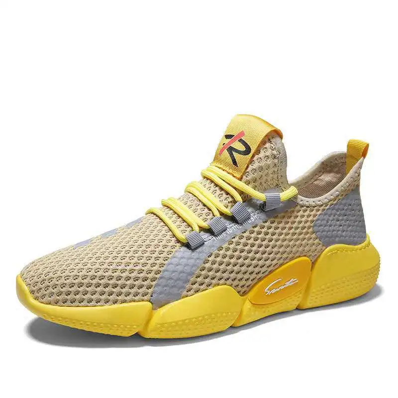 

Wnfsy Men's Casual Vulcanize Shoes Breathable Sneakers Shallow Soft Bottom Lace-up Trendy Mesh Running Shoes Zapatillas Hombre