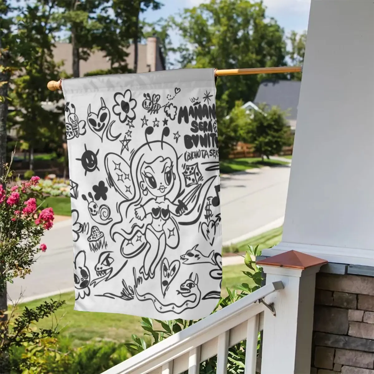 Вертикальный двухсторонний Садовый флаг Karol G Bichota Reggae Ainger Yard уличное украшение